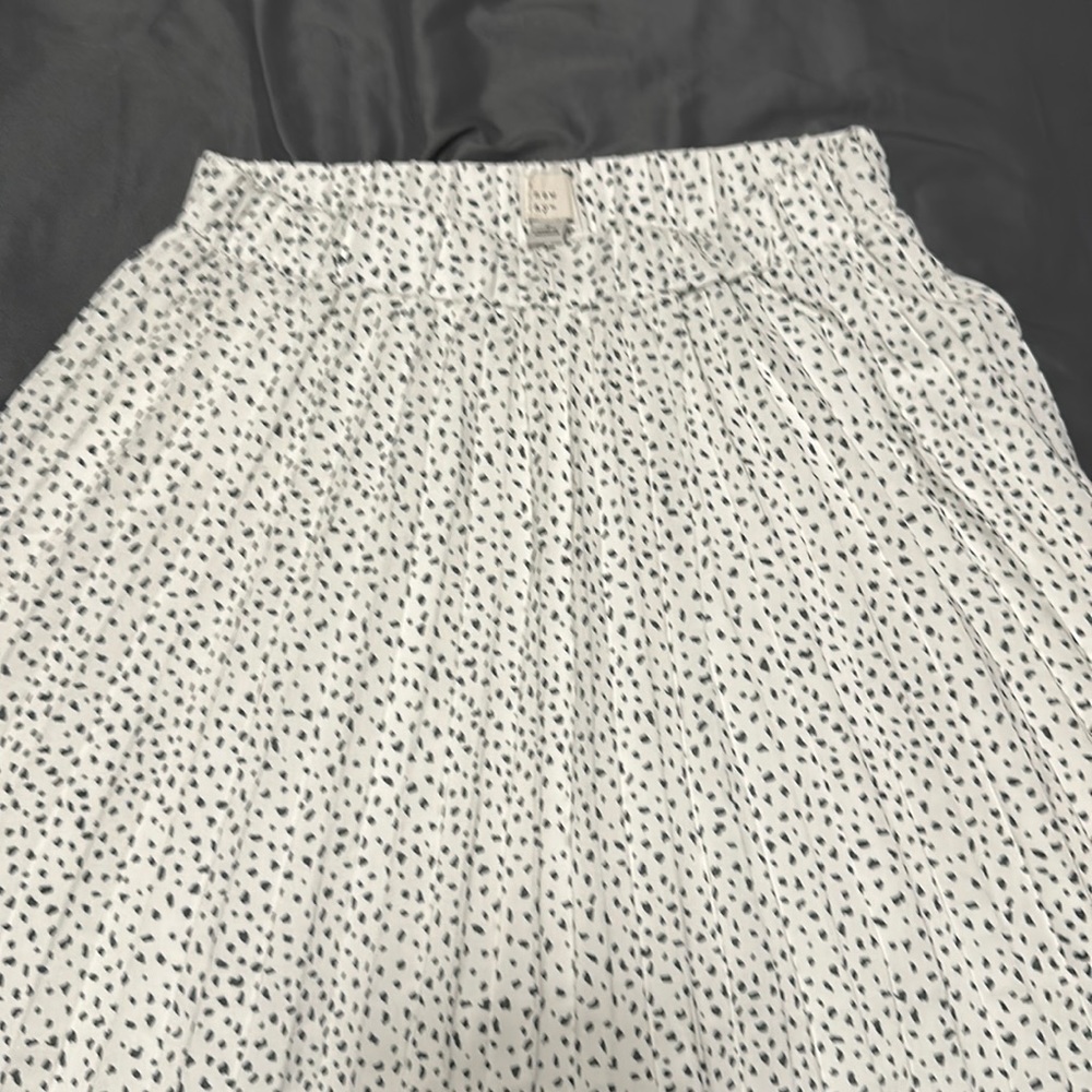 A new day - white/ gray Dalmatian print skirt. Size s